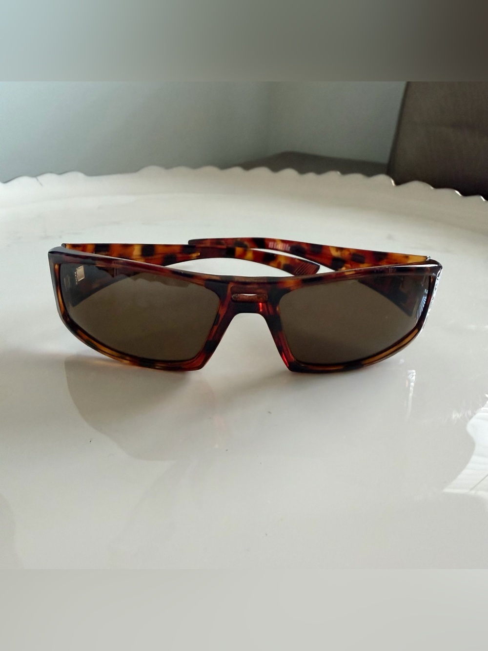 Vintage Spy Optic Clint Tortoise Shell Wrap Sunglasses
